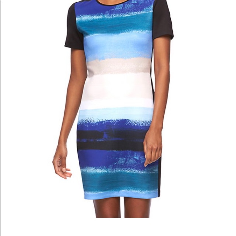 Women’s REED Print Scuba Sheath Dress Size Medium